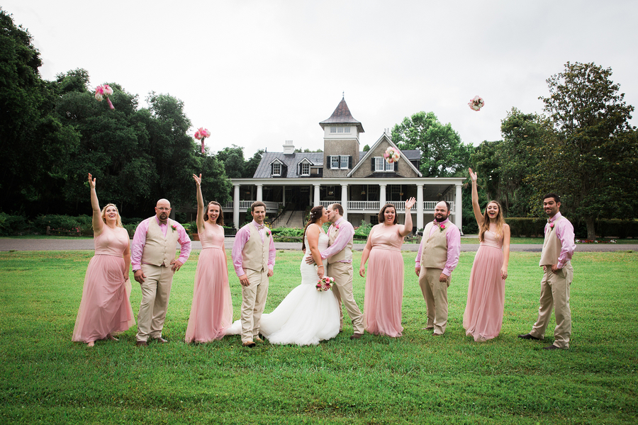 Pink Charleston bridesmaids dresses 