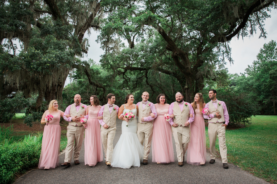 Pink Charleston bridesmaids dresses