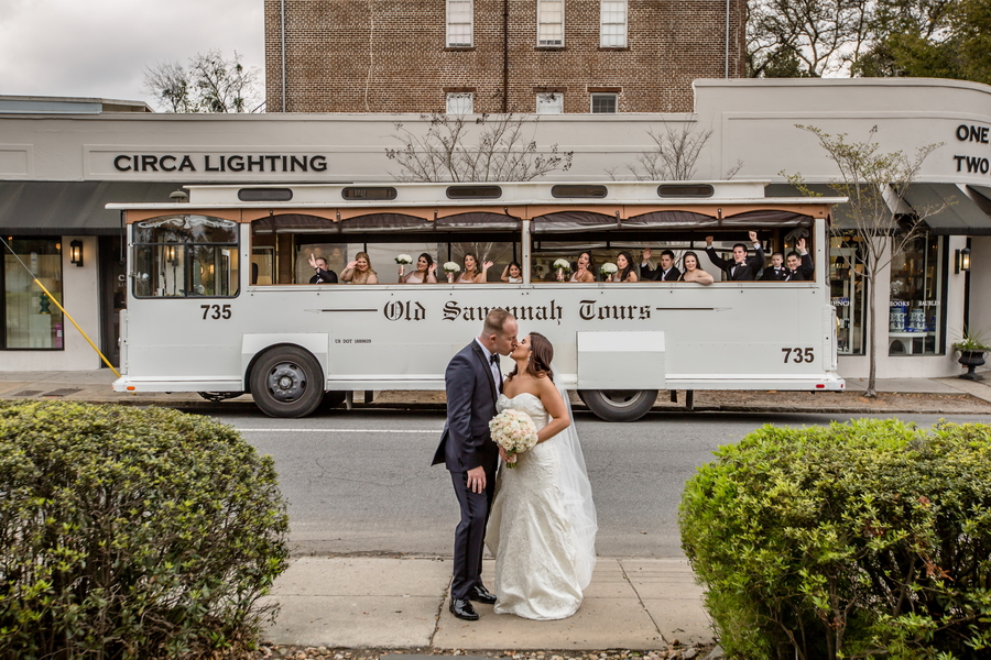 Savannah wedding trolley