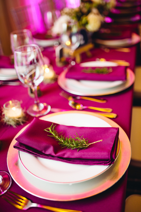 Fuchsia wedding decor