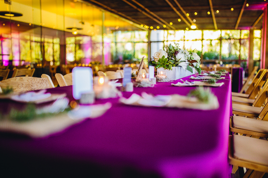 Fuchsia wedding decor