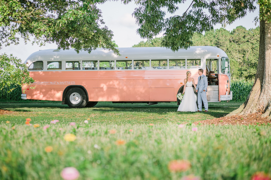 Vintage Pink VW Bus