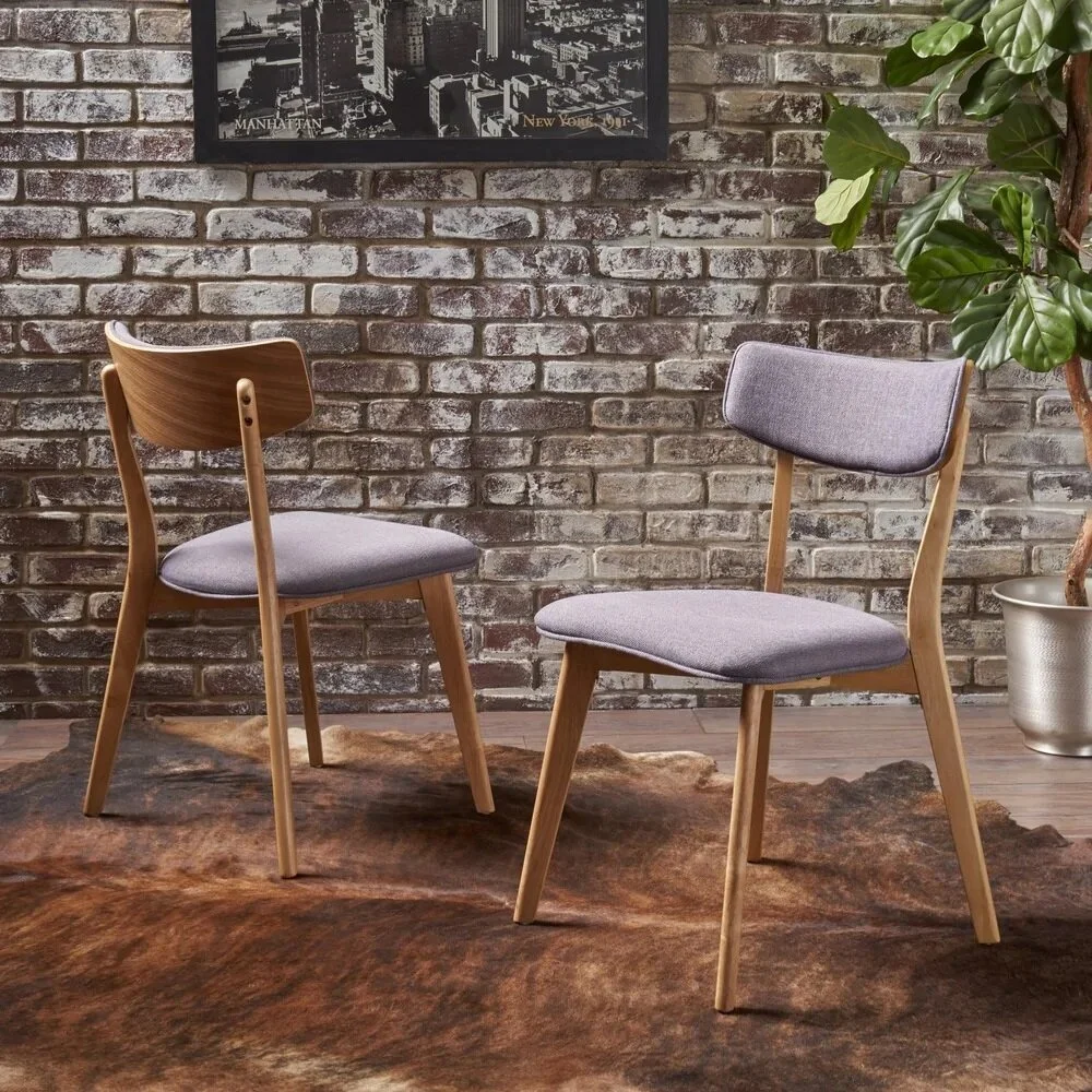 Mid-Century Fabric Dining Chairs