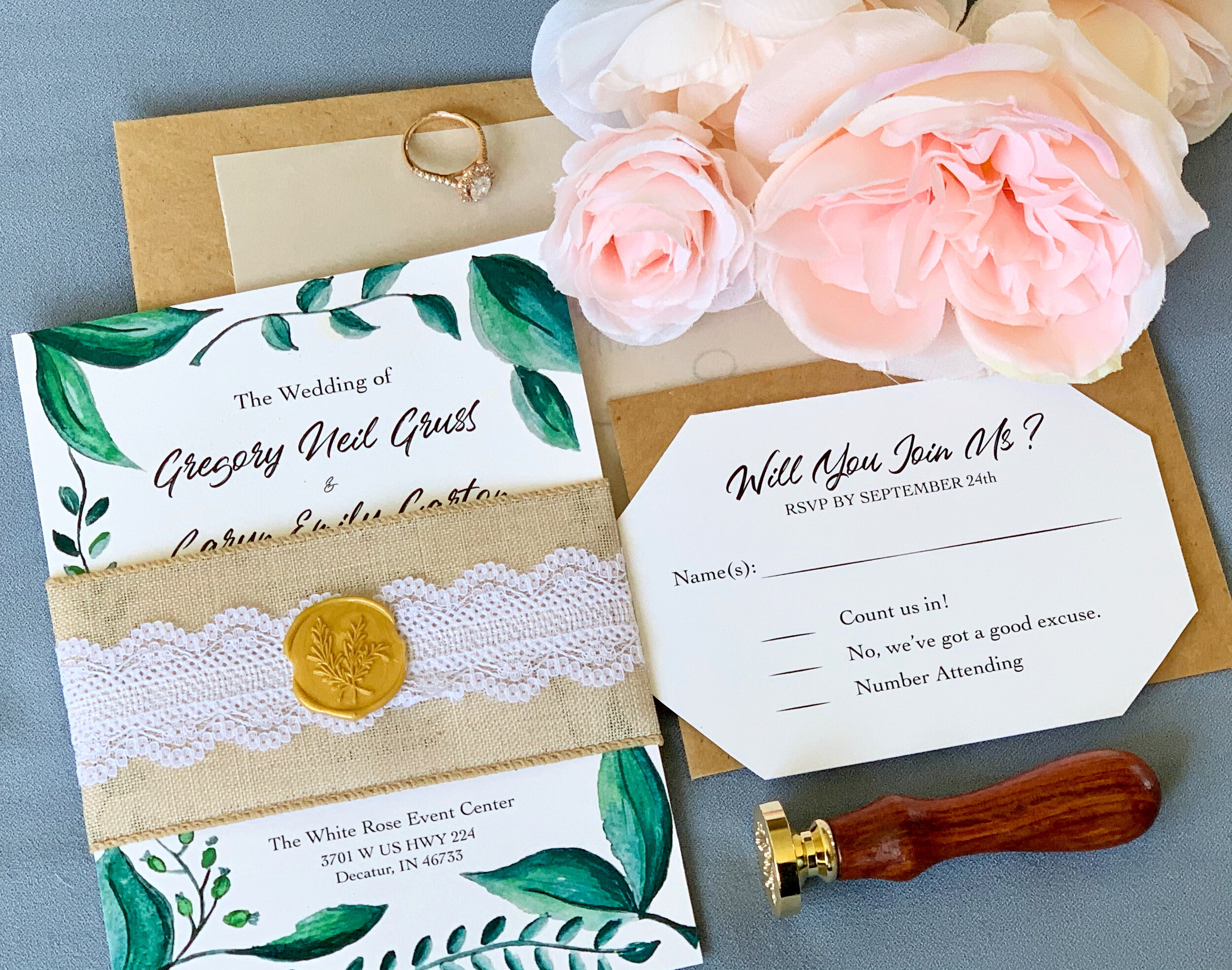 Rustic Wedding invitations