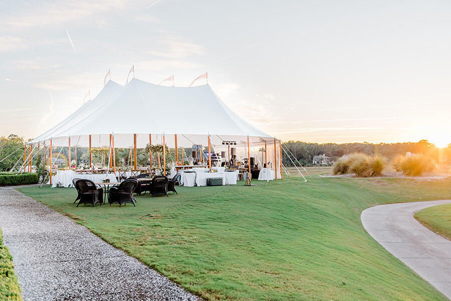 Tented Wedding Reception at Colleton River Club