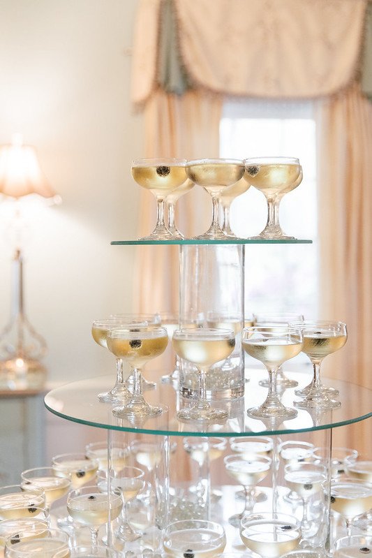 Champagne Tower at Charleston Wedding