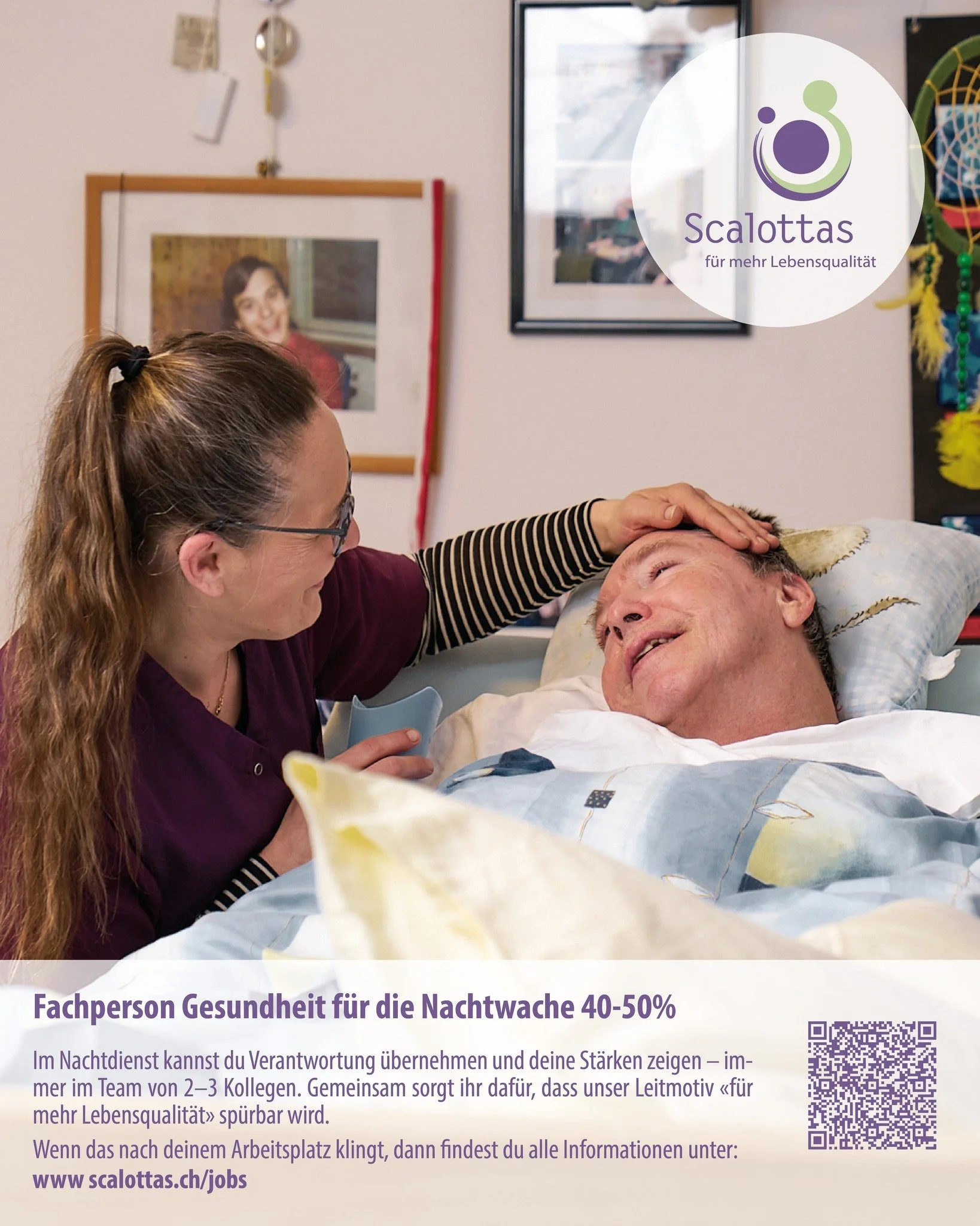 Fachperson Gesundheit f&uuml;r die Nachtwache (40&ndash;50%) gesucht.
Mehr Infos unter: www.scalottas.ch/jobs

#nachtwache #stiftungscalottas #fachperson #pflegestelle #Pflegeberufe #gesundheit #fachpersongesundheit #domleschg #f&uuml;rmehrlebensqual