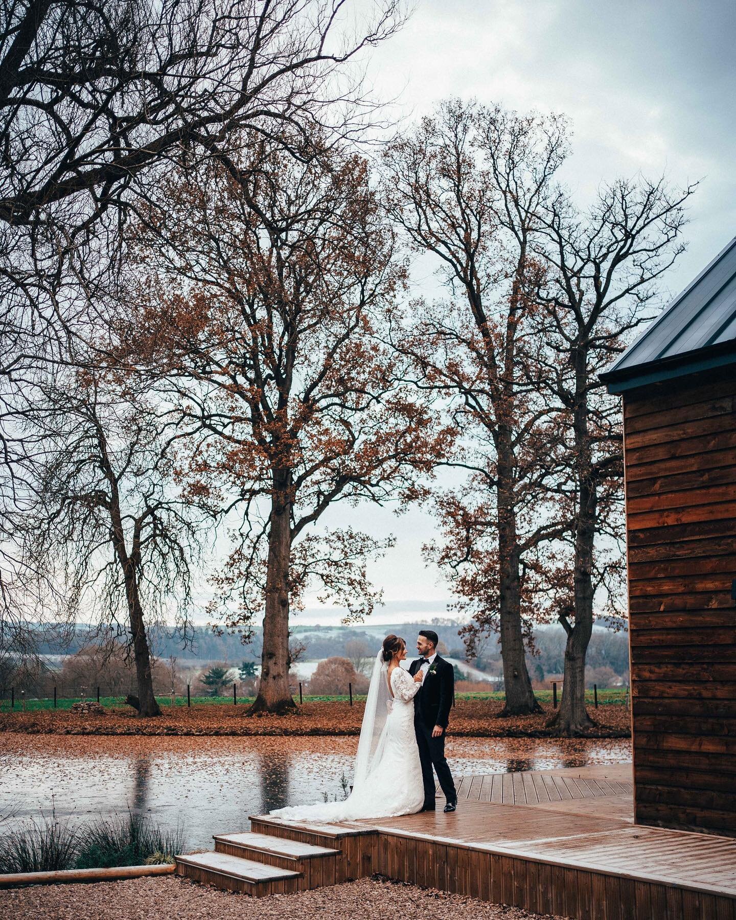Lucy &amp; Pete 

Boat house on the lake at Garthmyl Hall

Venue: @garthmylhall 
Dress - @tdrbridalbirmingham 
Hair - @vanity.hair.beauty 
Make up - Katherine Lear (klear)
Suits - @peterposhsuit Flowers: @tmsevents