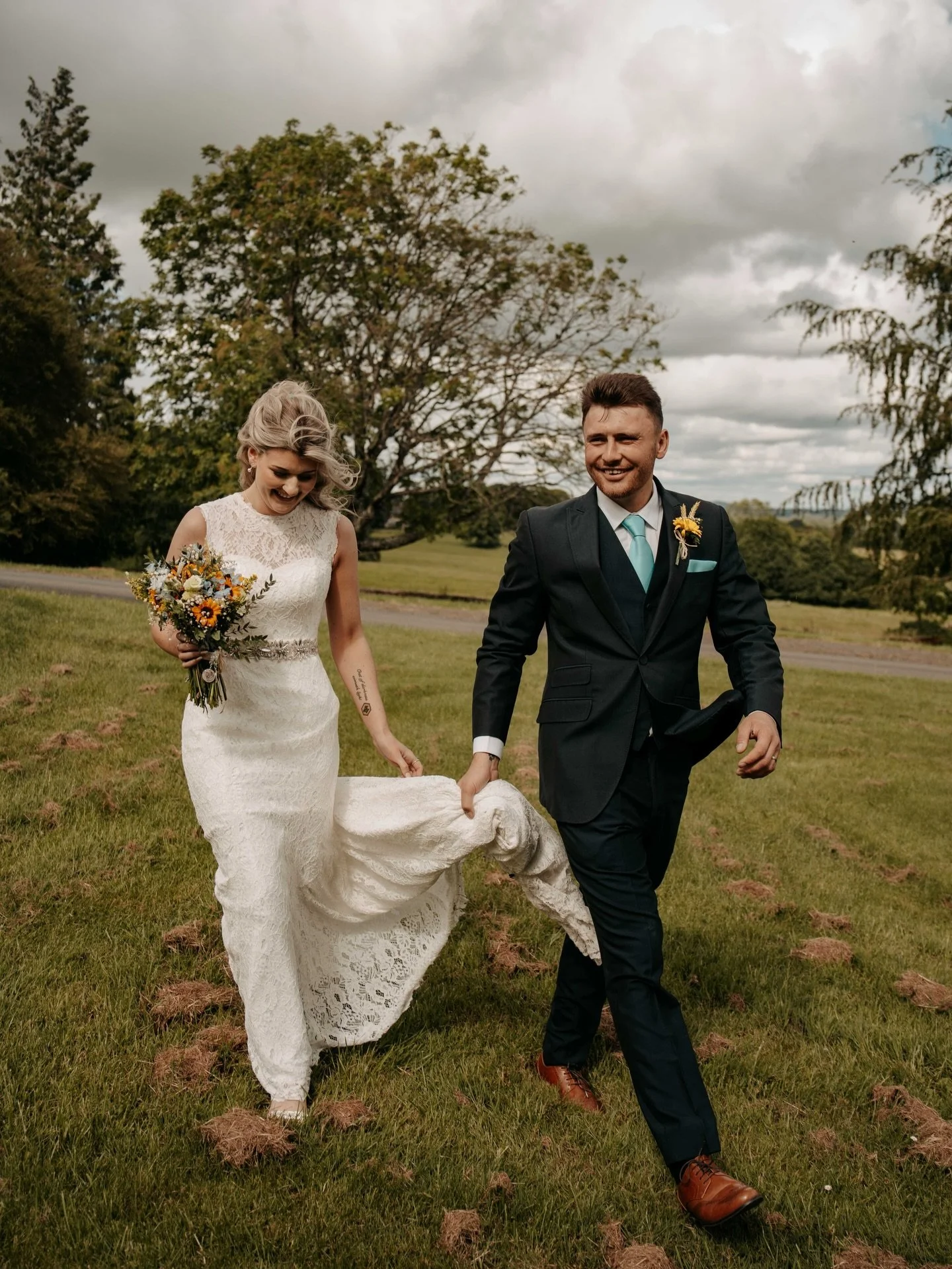 Ellie &amp; Adam

- Dress - @wed4less 
- ⁠hair &amp; Make up - NaomiKimberlyBridal
- ⁠Flowers - @janes_petals 
- ⁠Band - Ashmore Brothers 
- ⁠Rings - Ernest Jones