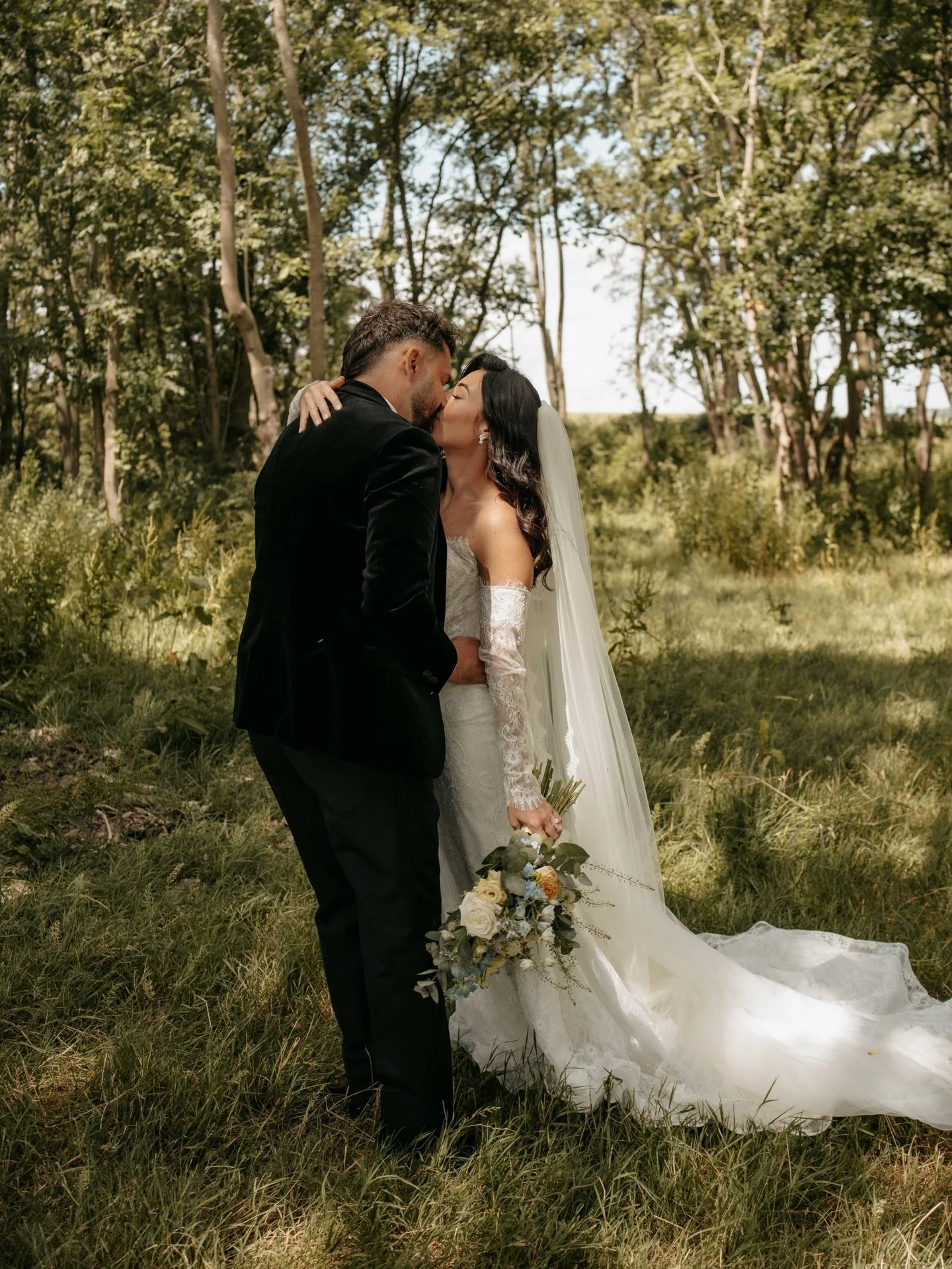 Steph &amp; Huw

Hair: @ypdws.elinwyn.bridalhair 
Makeup: @gemmabaxmua 
Dress: @shropshirecountrybrides  Suits @peterposhsuit 
Marquee: Andrew&rsquo;s caterers 
Flower: @tmsevents