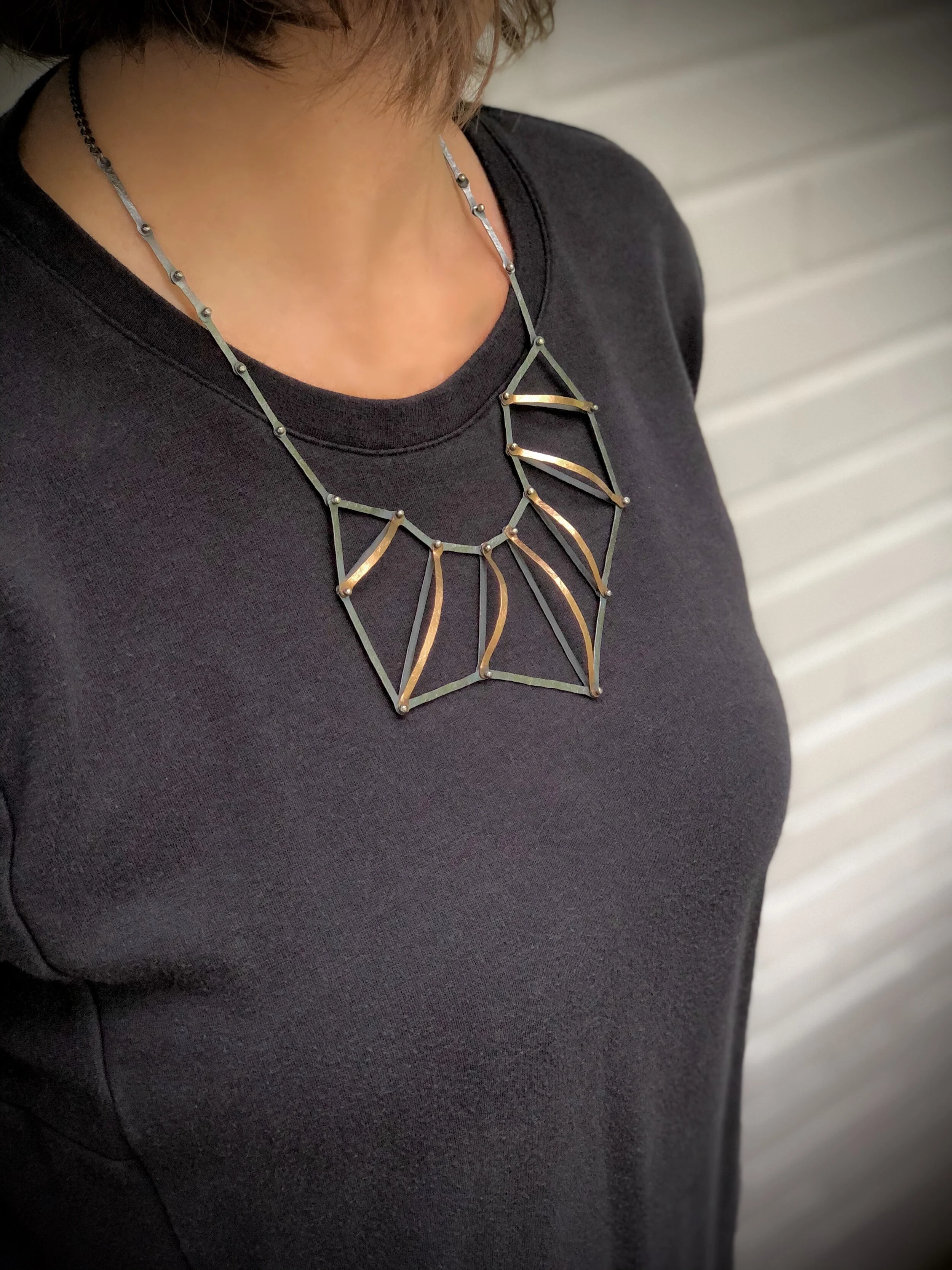 KB-3 Dimensional Ladder Necklace On.JPG