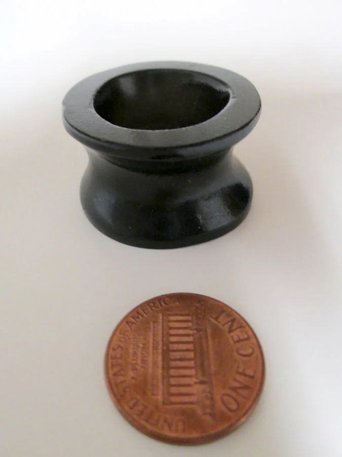 Incan Ear Plug, Obsidian