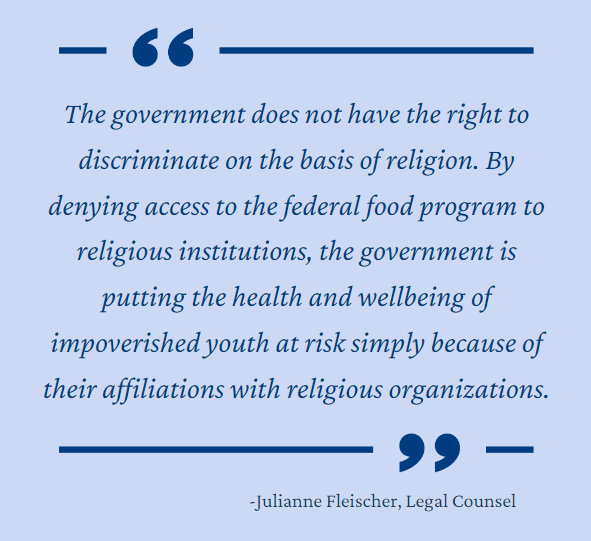 Press Release | Religious Freedom Advocates Claim Victory in California Fight for Access to Federal Food Programs 