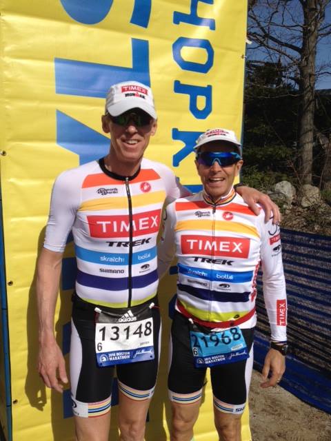 Scott and Mike at the 120th Boston Marathon