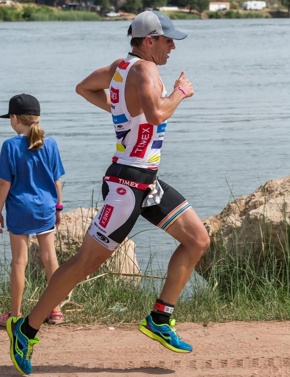 Tim on his way to an age group win in TX