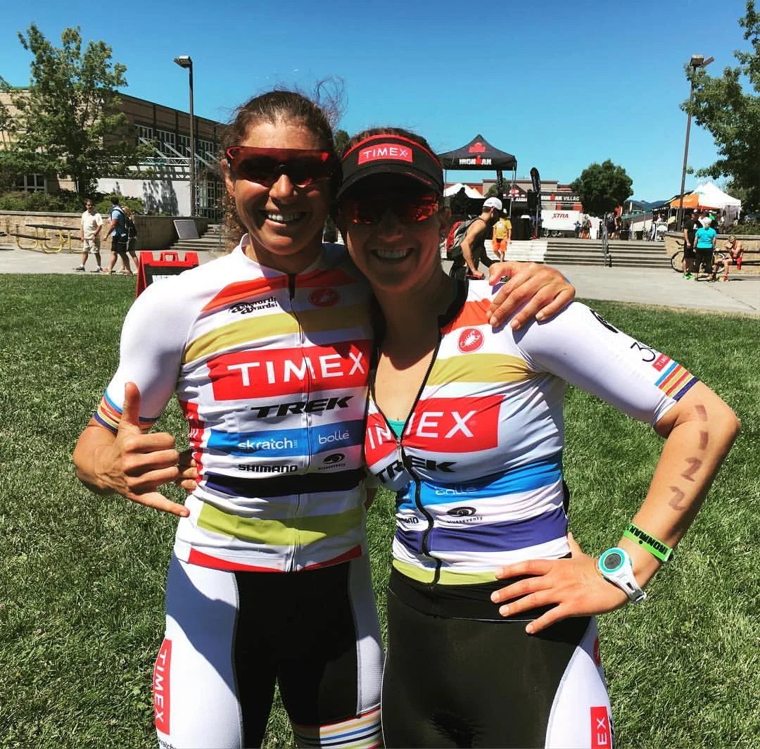 Felicity Joyce came out to cheer on the team at Vineman 70.3