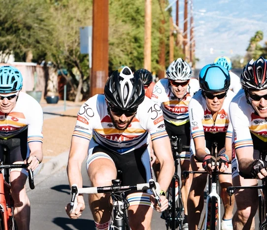 Pierre-Marc leading the pack at camp this March