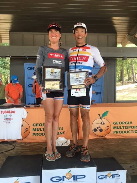 Happy race winners - Wendy and Mike