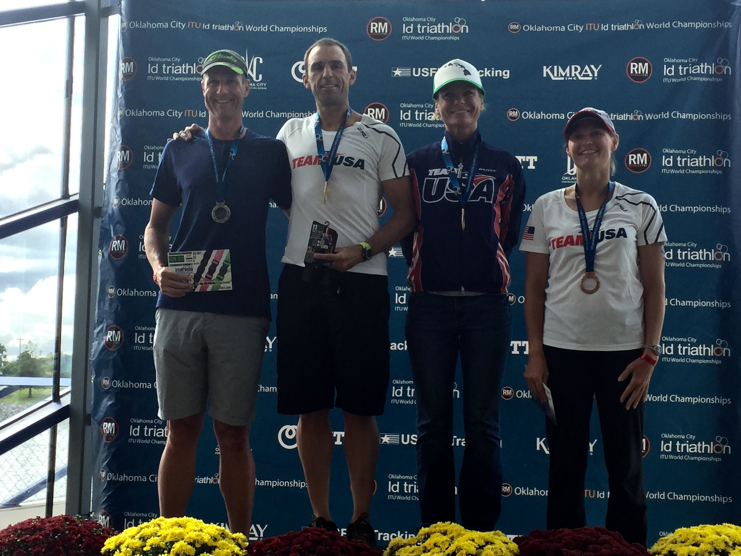 A USA sweep in the 40-44 age group - Tim Hola on the top step