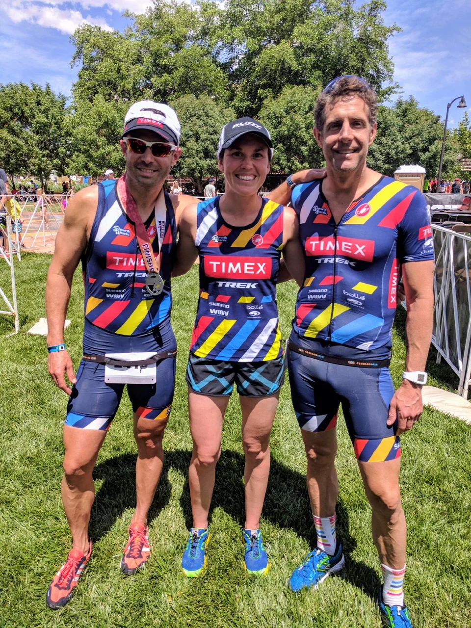 Traveller Hill, Jackie Hering, and Steve Chapin happy to be finished.
