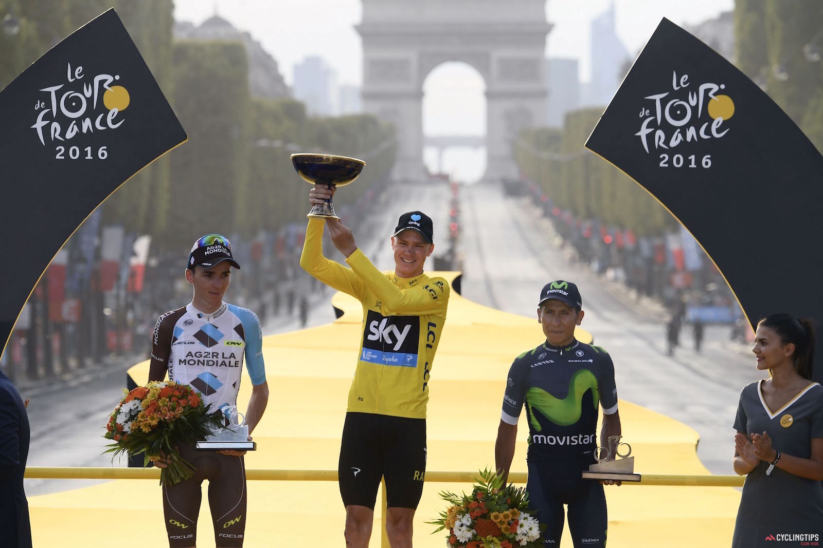 Last years podium - Froome (1), Bardet (2), and Quintana (3)