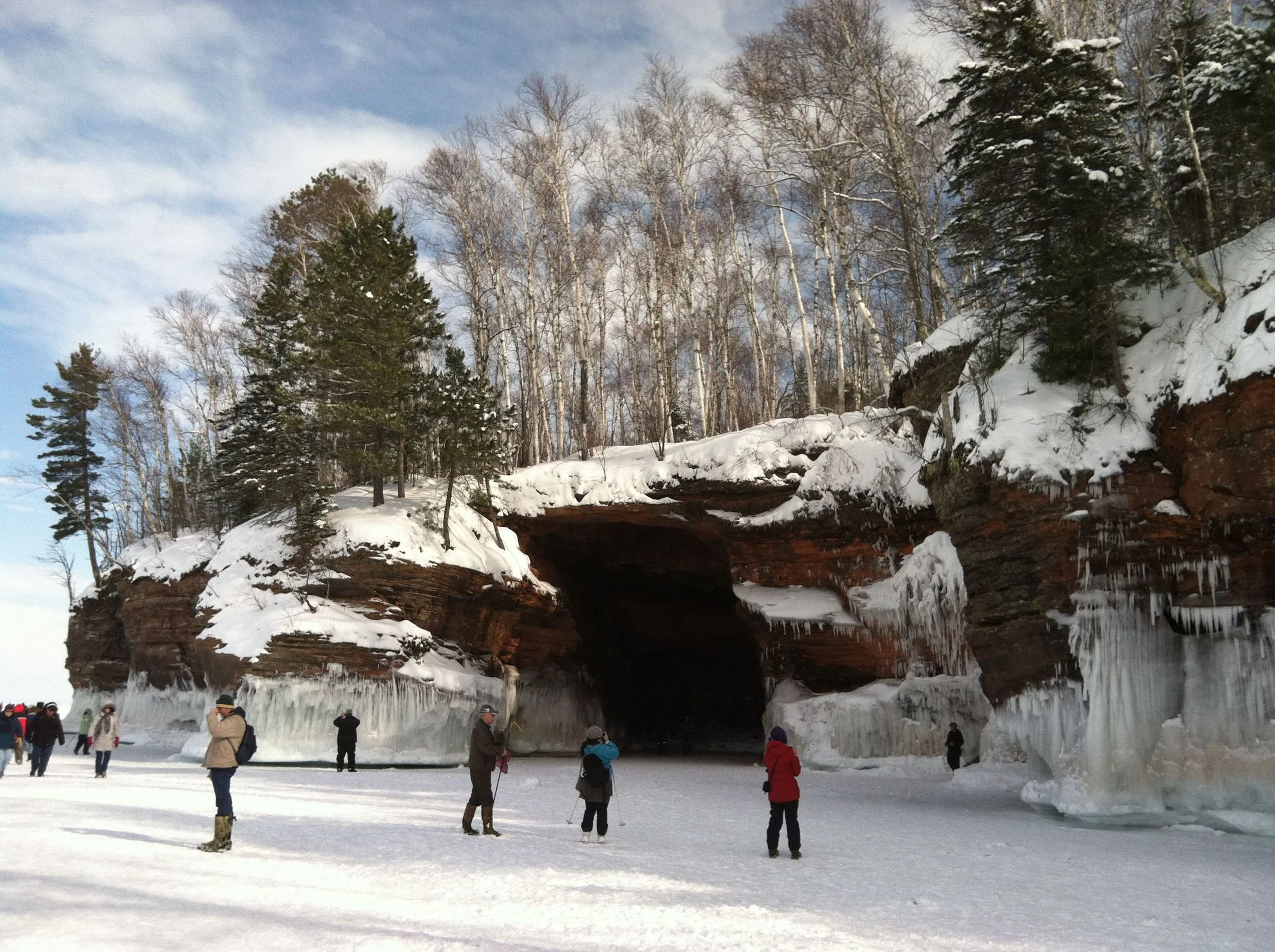 Our extreme winter made the south shore ice caves accessible to thousands of visitors.