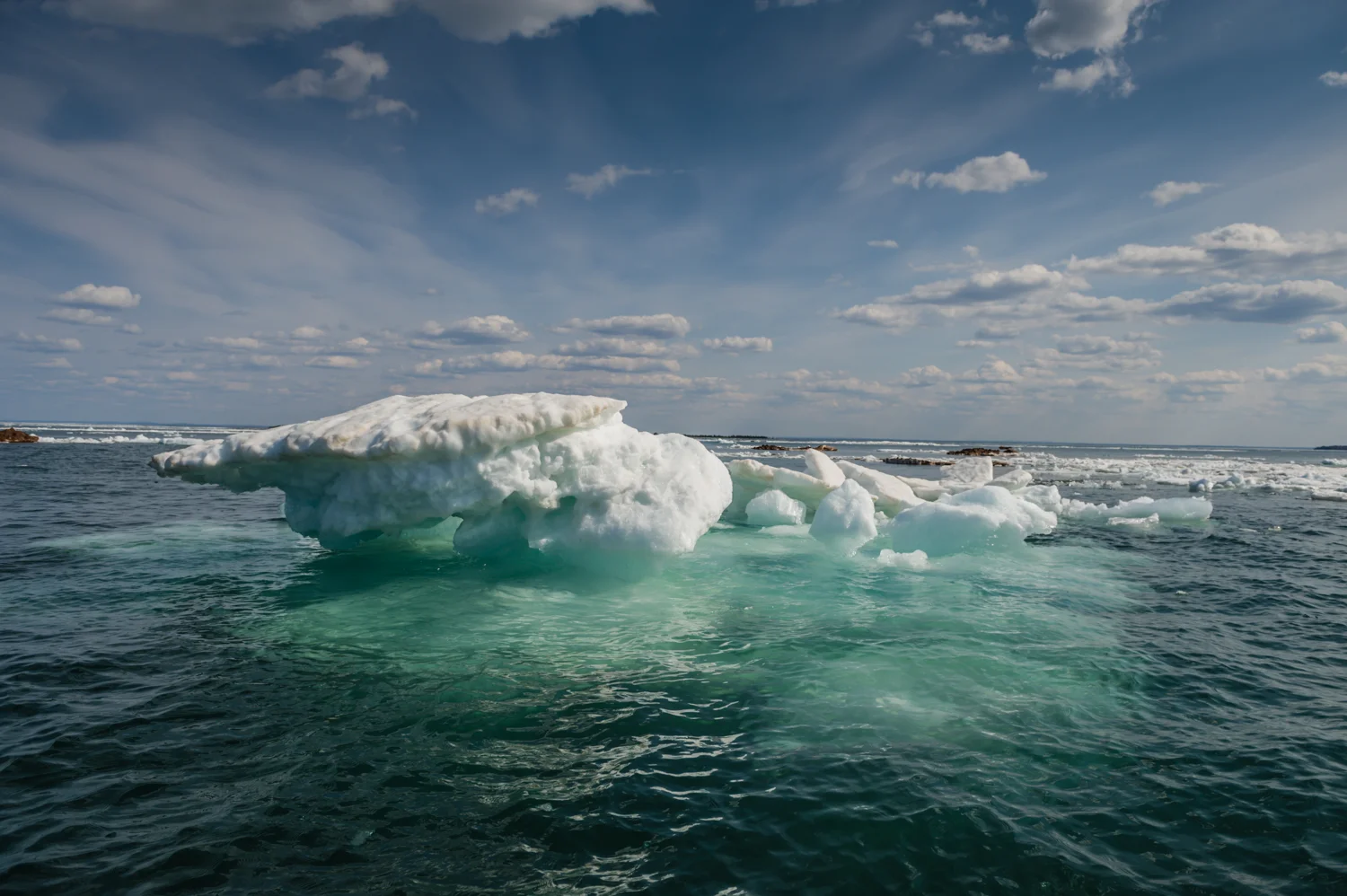 Icebergs in Lake Superior, late May 2014 (photo by Mary Dougherty)