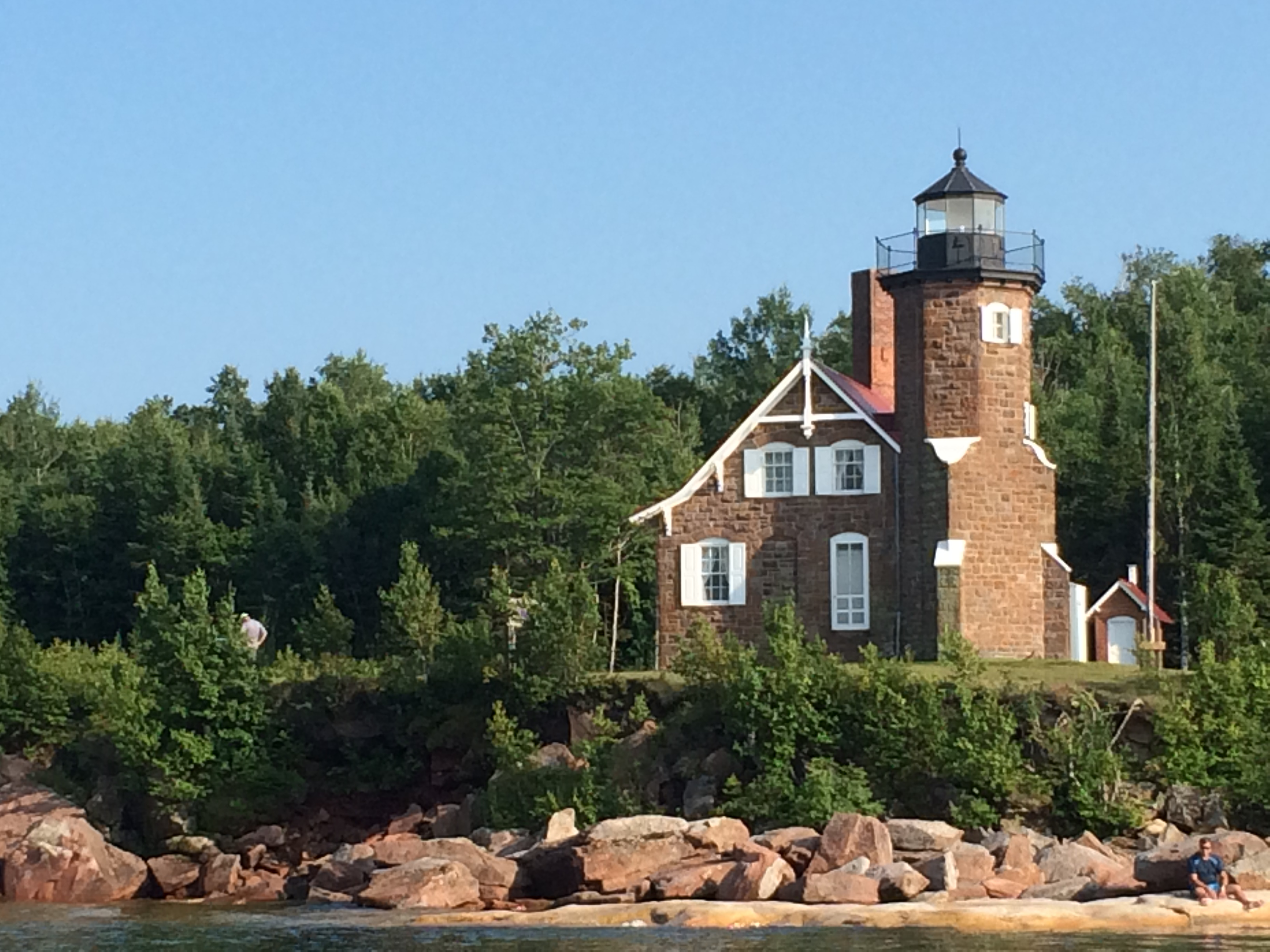 Original Michigan Island Lighthouse, Photograph courtesy Wisconsin Historical Society