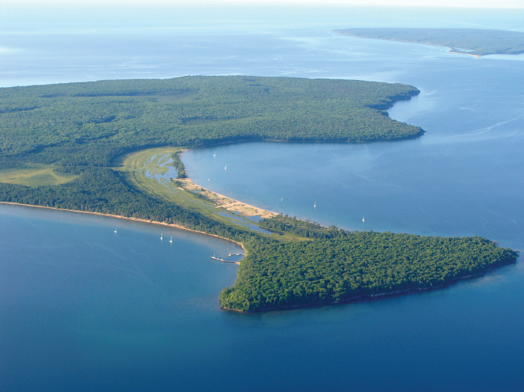 The waters of Stockton and Outer islands along with the other Apostle Islands and Chequamegon Bay are being proposed as a National Marine Sanctuary (NMS) – an area of the coastal marine or Great Lakes environment with special conservation, recreational, ecological, historical, cultural, archaeological or esthetic qualities of national significance. Photo by Barbara Coffin 