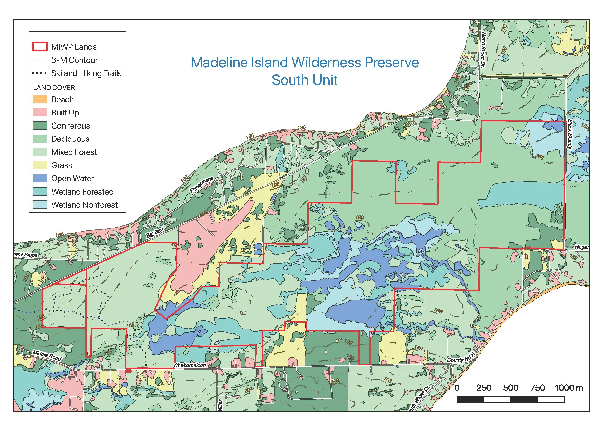 The Wilderness Preserve’s South Unit is a 1150 acre mosaic of upland forest, wetland meadow, and open water. It was recently enlarged through a major charitable donation.