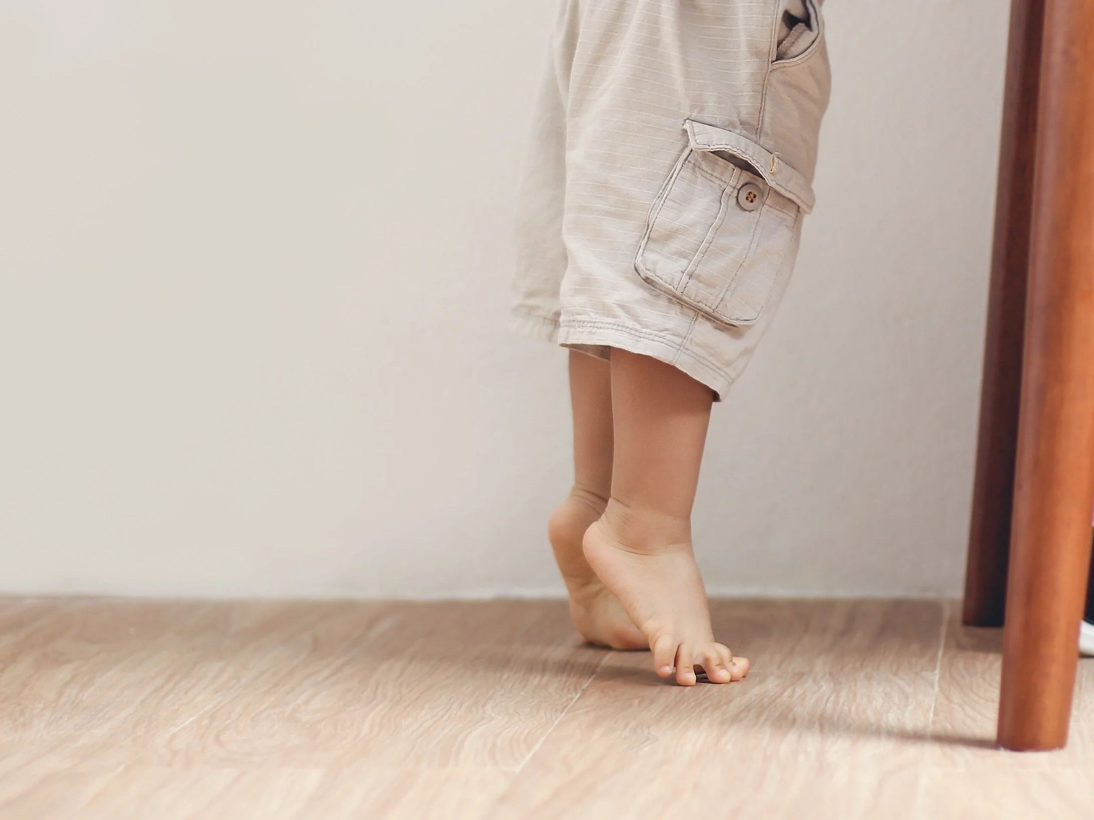 Are you standing on tiptoe?