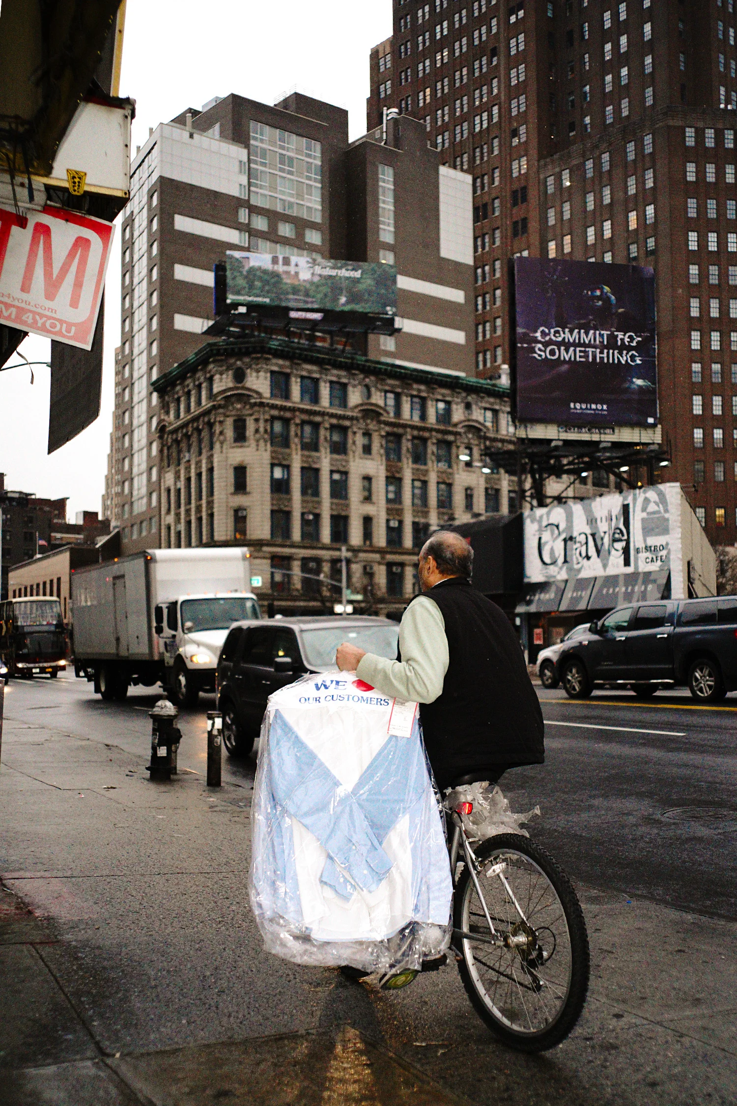 Man on bike, NYC, 2017