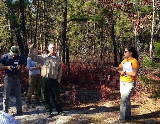 Tom Gerber NJFFS and Amanda Mahaffey NAFSE at the Speedwell site. Photo by Inga La Puma