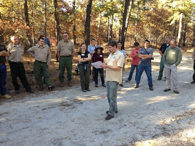 Bill Zipse of the New Jersey Forestry Department at the Whiting site. Photo by Inga La Puma