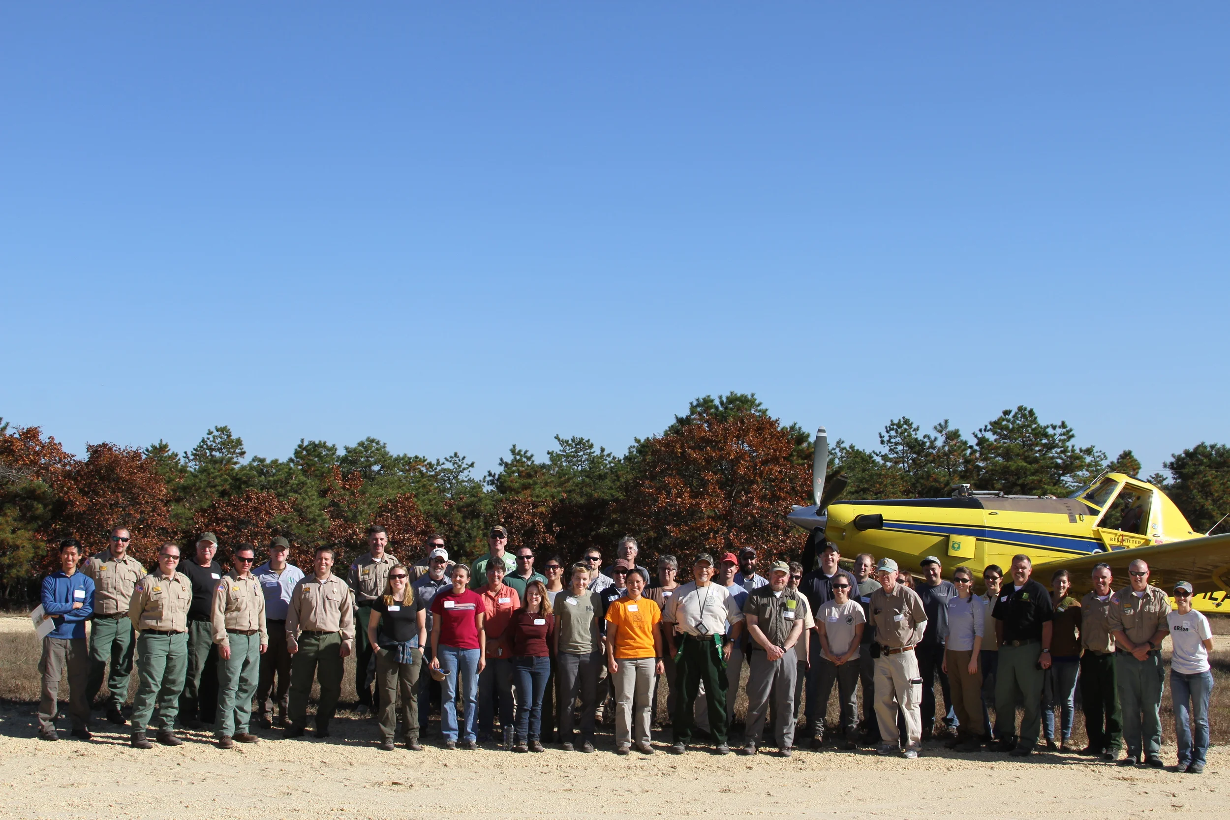 The whole field trip group at Coyle Field, November 4th, 2015