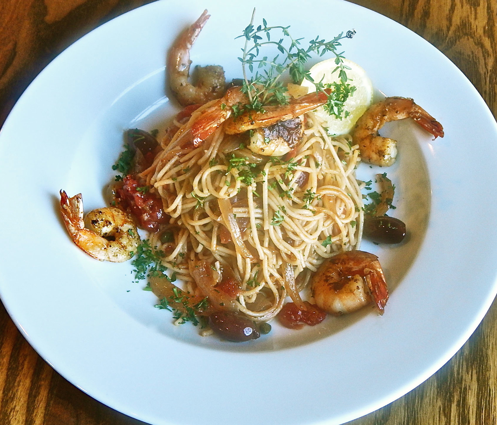 SHRIMP PASTA MEDITERRANEAN