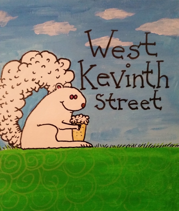 Saturday, April 15th. 2 pm to 3:30 (Independent studio time until 6) Create your very own cartoon painting of Kevin the albino squirrel of W. 7th street. (Or one of his friends) $30 fee includes : 12"x12" canvas Black paint marker Use of sketching and painting materials Technique and instruction by local artist/cartoonist Steve Conroy Cookies This is gonna sell out fast. So register today!
