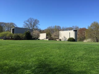 Pictured above are The Brandeis Chapel, which are 3 buildings representing Judaism, Catholicism and Protestantism. The chapels are designed so that none casts its shadow on another!