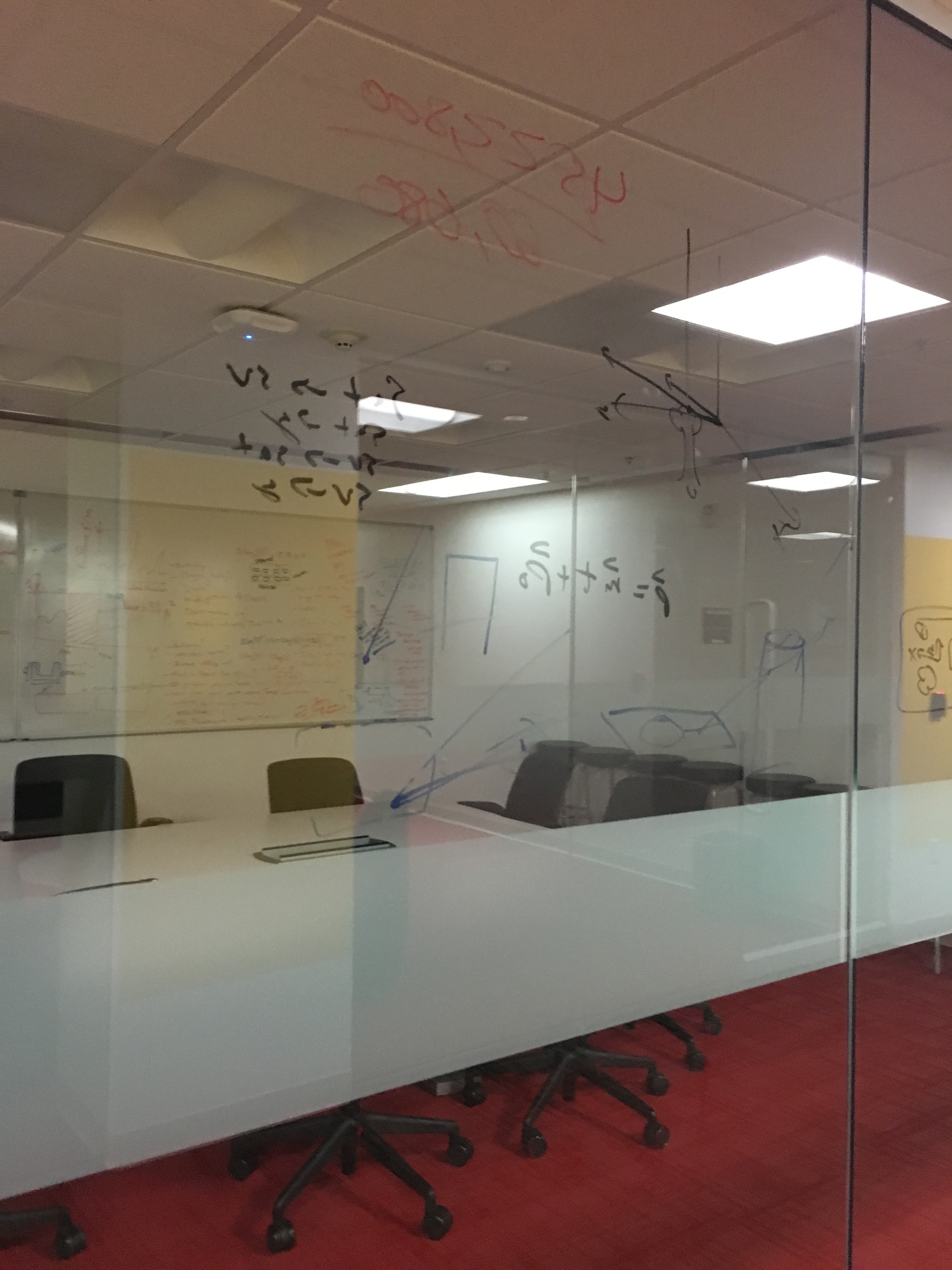 The engineering Clinic room. Almost every surface can be written on!