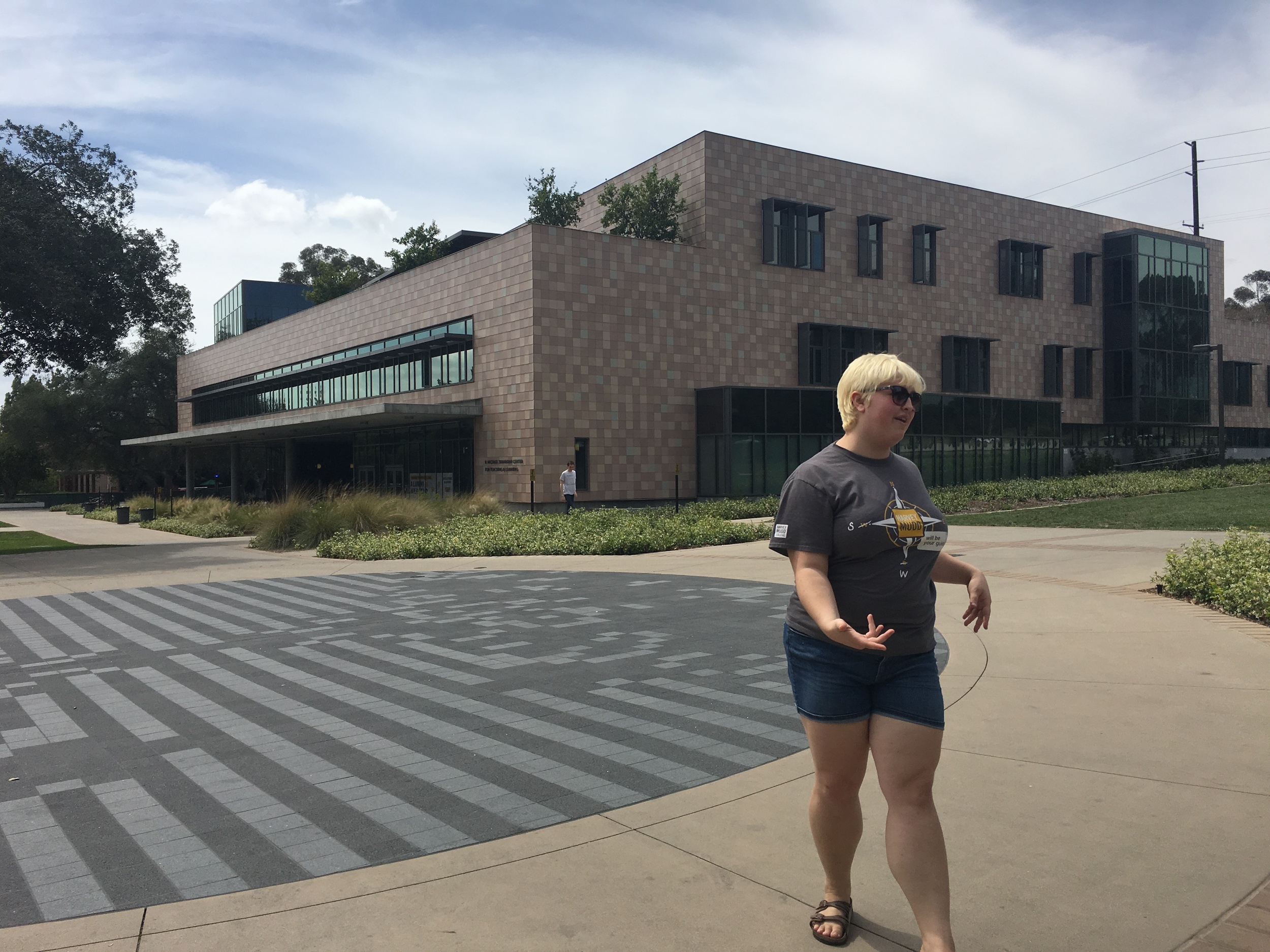 Our tour guide, a typical HMC student