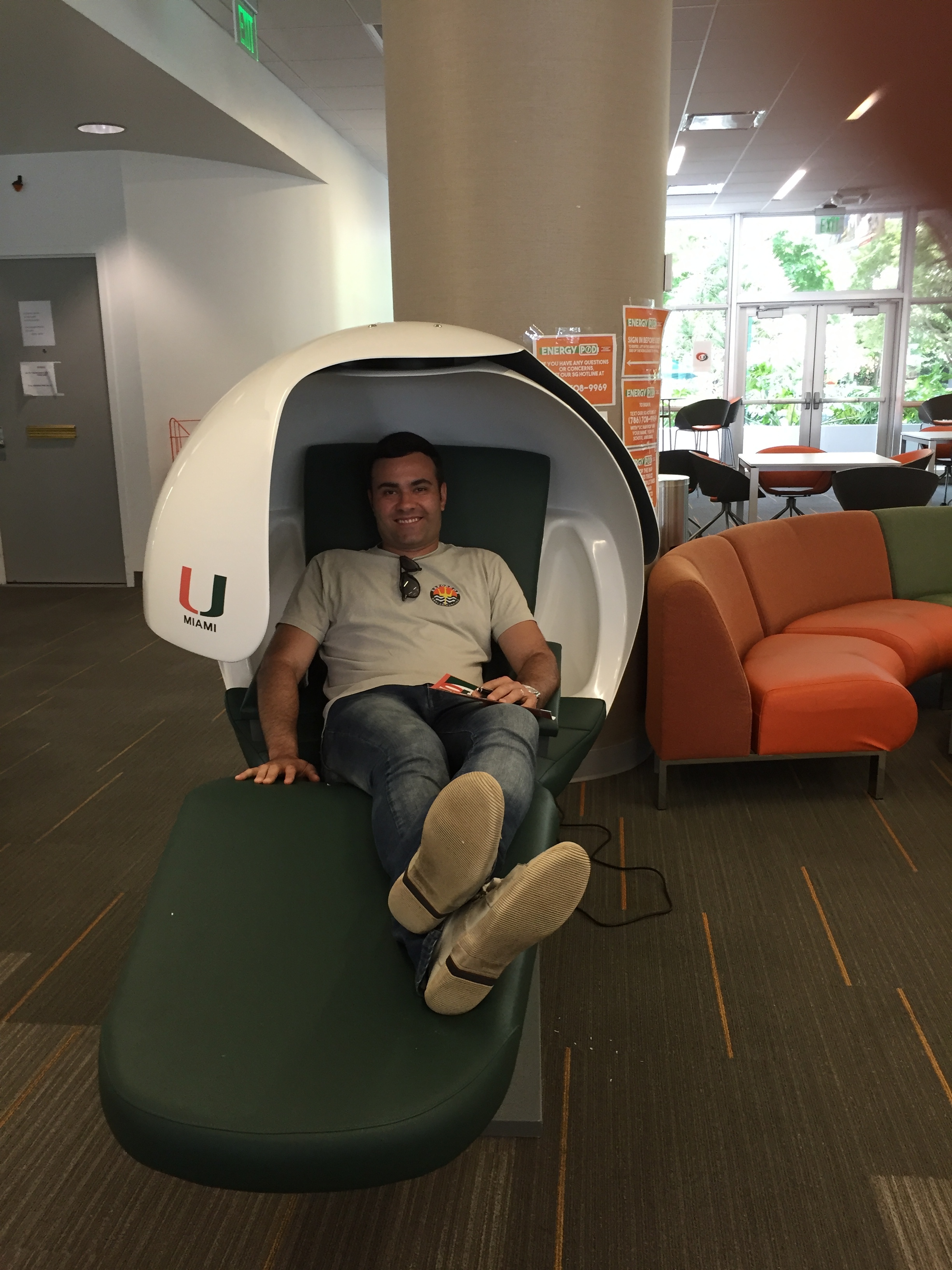 Just relaxing in a massage chair after our tour