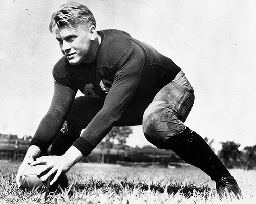 Gerald Ford playing center for UMich! ( source )