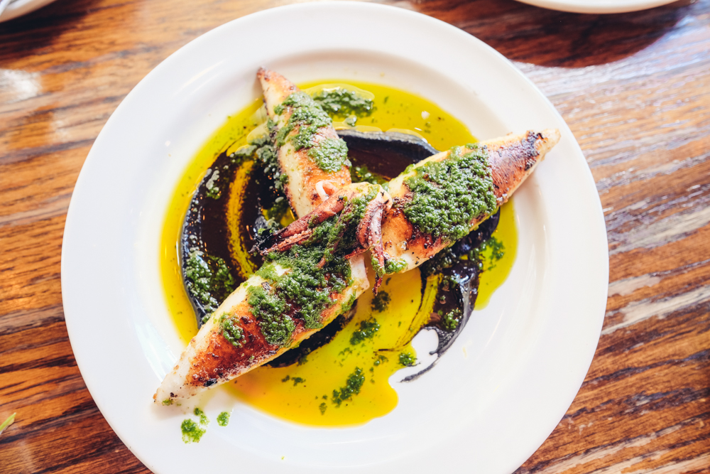 Prosciutto Stuffed Squid @ The Purple Pig