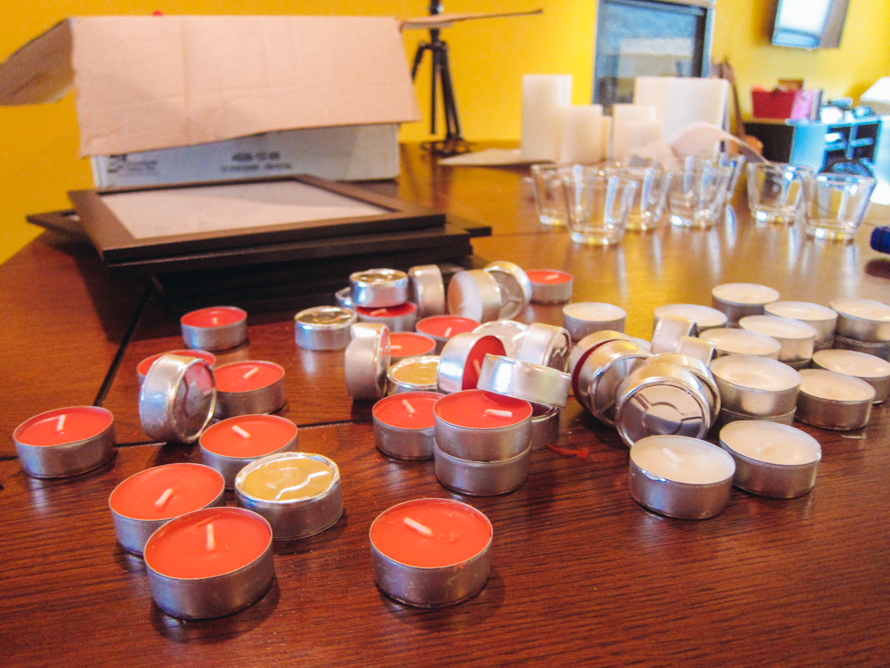 There were about 60 tea lights