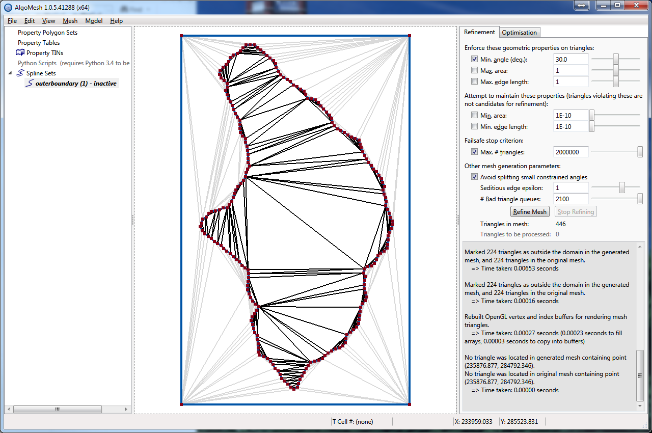 Specifying the inner portion of the model domain