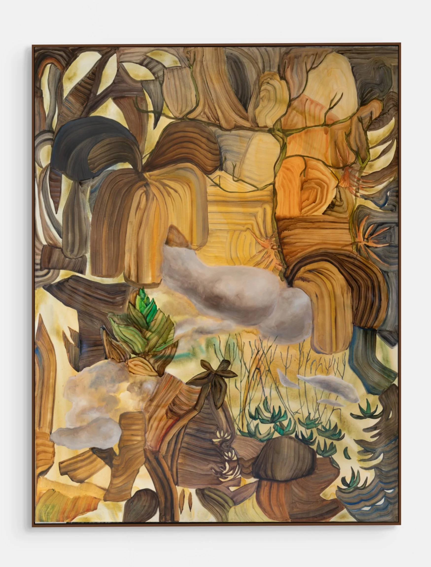 Garden / 100 x 110 cm / Oil, acrylic and pastel on canvas / 2025