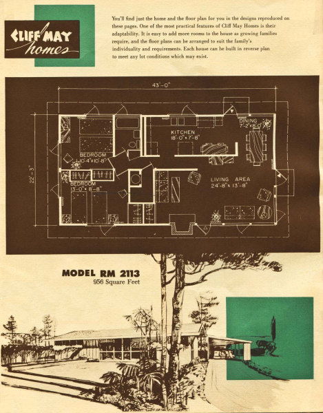 This copy of a cliff may original marketing piece shows the layout of this cliff may home (model rm 2113 is slightly large than this cliff may home.)