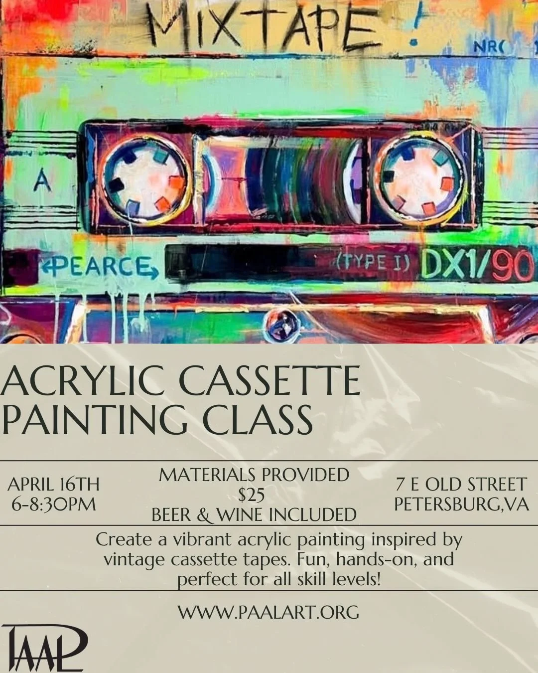 Acrylic Cassette Painting Class