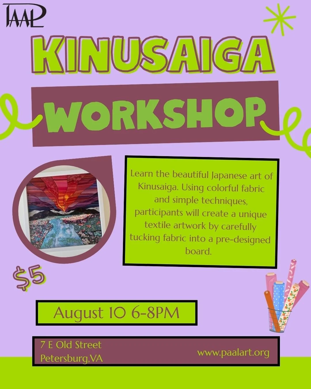 Kinusaiga: The Art of "No Sew" Quilting August 10