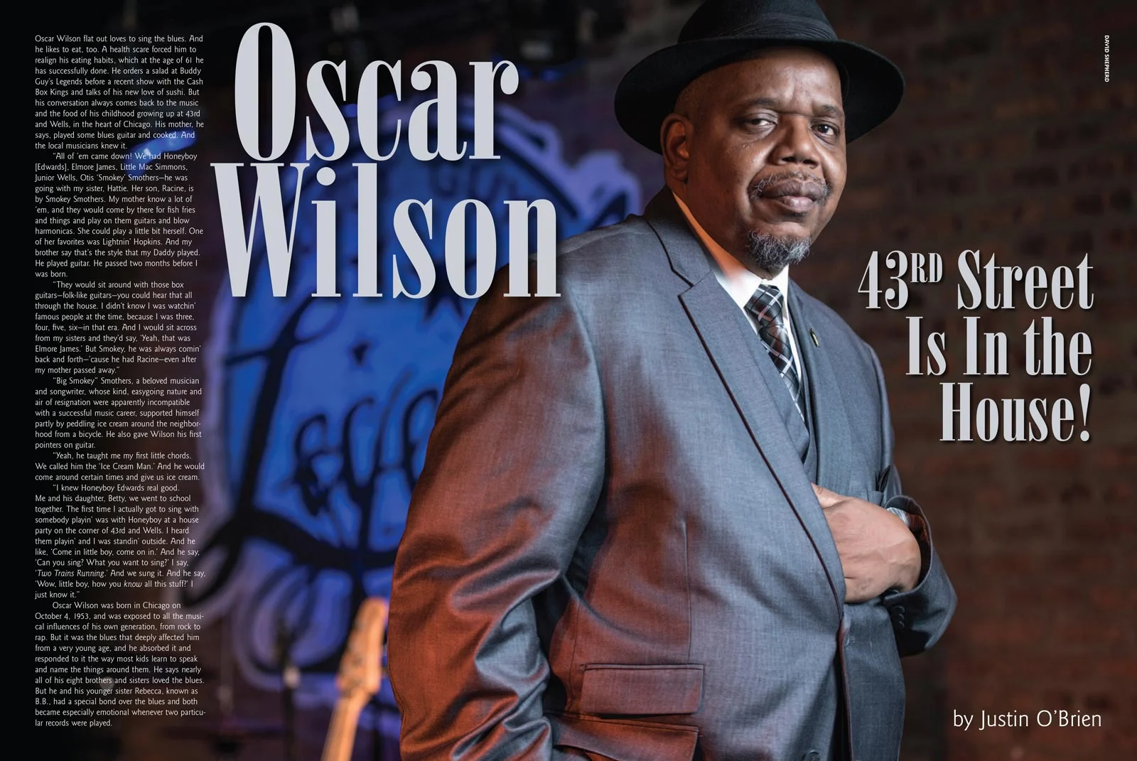Oscar Wilson for Living Blues Magazine #237